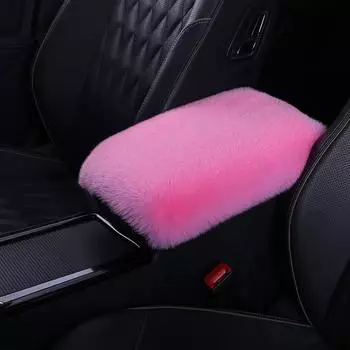 Мягкий автомобильный подлокотник, подушка, теплый чехол для центральной консоли, подушки для хранения, уборки, универсальное украшение для салона автомобиля розовый