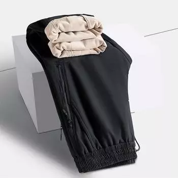 Plush Casual Pants for Men Three-proof Work Pants for Men Outdoor Waterproof Charge Pants for Men Men Tying Foot Paratrooper Pants for Men M