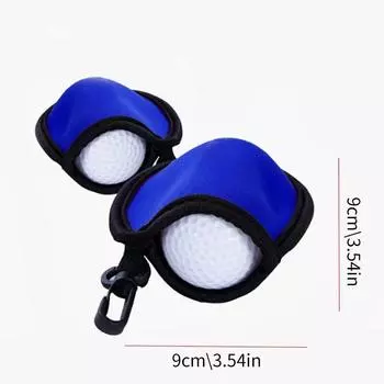 Plush Cleaning Bag Hook Is Added into Diving Material Golf Ball Protective Sleeve to Facilitate Outdoor Sports Ball Sleeve. чёрный