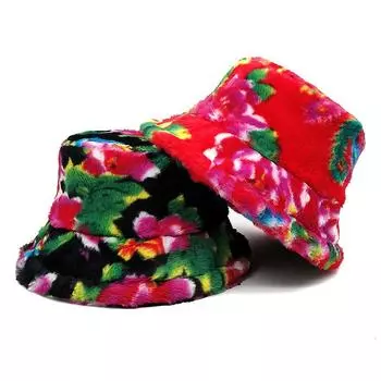 Plush Fisherman s Hat for Men and Women Autumn and Winter New Hat for Warm Imitation Rabbit Hair Vintage Pot Hat 56-58cm чёрный