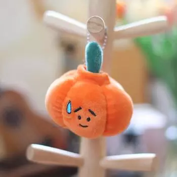 Plush Mini Pumpkin Keychain Super Soft Short Plush Toy Halloween Decor Home