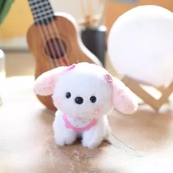 Plush Scarf Dog Toy Keychain Backpack Charm Stuffed With Pp Cotton Gift Kids For