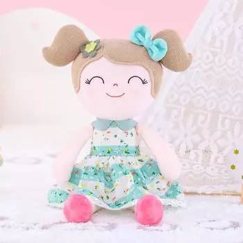 Мягкие игрушки Куклы-младенцы Плюшевые куклы Мечтающая девочка Подарки для детей Мягкие игрушки Подарок на день рождения девочки Весенняя девочка Зеленый зелёный