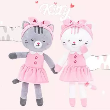 Мягкие игрушки, подарок малышу, котенок, подарок, мягкая кукла для девочки, рождественские подарки, кот серый