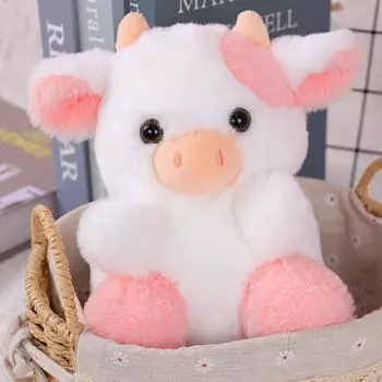 Плюшевая игрушка Kawaii Strawberry Cow для детей, мягкая кукла, разноцветная подушка, праздничный подарок, 20 см 20cm