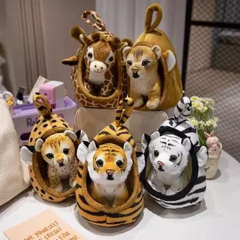 Плюшевая игрушка лев леопард мягкая игрушка дикое животное лес с гнездом дом подушка кукла ребенок дети подарок на день рождения 18cm