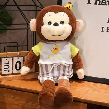 Плюшевая игрушка Zoo Long-Arm Monkey, милая кукла-банановая обезьяна, детская кровать, спящая кукла, подарок на день рождения 35cm