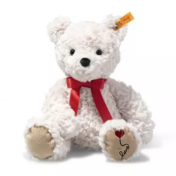 Плюшевый мишка Steiff Cuddly Friends Джимми [Love] 30 см Белый 113833