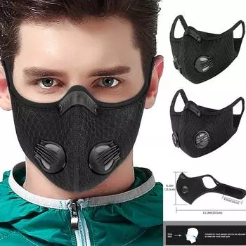 PM2.5 Наружная маска для рта Унисекс Маска для лица Защитная маска чёрный