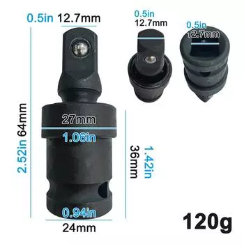 Пневматический универсальный шарнирный адаптер Air Cannon с вращающимся на 360 градусов шарниром, электрический ключ, гнездо, аксессуары, инструмент
