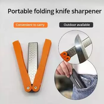 Pocket Size Sharpening Stone Grinding Tools Portable Foldable Sharpener Household Diamond Black