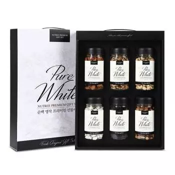 Подарочный набор Nutree Nut 6 видов Pure White No. 5.Корейские орехи