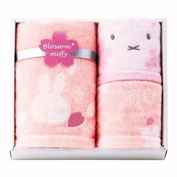 Подарочный набор полотенец nishikawa Miffy 22 x 25 x 6 см, моющиеся, хлопковые, с цветком Miffy, сделано в Японии, розовые 228717880 [Nishikawa] 100% розовый