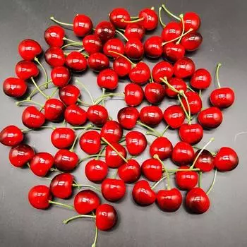 Поддельная вишня 6 см*2,5 см украшения декоративные фрукты Red Black Cherry