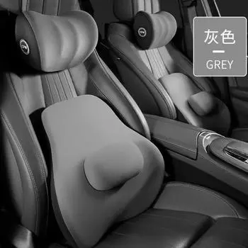 Подголовник автомобиля, подушка для шеи, дышащая, универсальная, регулируемая, хлопковая подушка для автокресла с эффектом памяти, подушка для поясницы, защита для поясничной поддержки