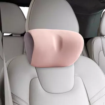 Подголовник автомобиля Подушка для шеи Эргономичная пена с эффектом памяти Поддержка для путешествий розовый