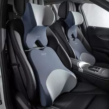 Подголовник автомобиля, поясная подушка, 3D подушка из пены с эффектом памяти, поддержка сиденья для домашнего офиса, подставка для шеи, дышащая подушка для спины автомобиля, аксессуары для поясницы