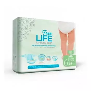 Подгузник Freelife Bebecash 6 XL 18 кг 35U