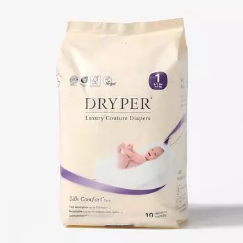 Подгузники детские DRYPER размер 1 10 шт. - (3-5 кг), белый