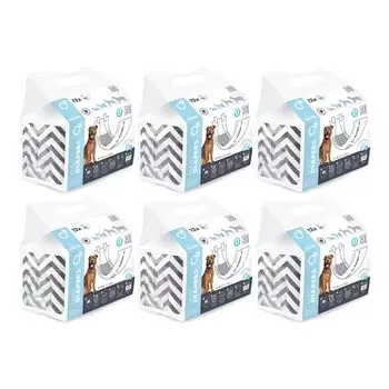 Подгузники Dog Long одноразовые Manners Nursing Super Absorbent размера M Petifam, Time, Подгузники для мальчиков, Штаны, Уход, M-PETS [Набор 6] Подгузники для мальчиков,