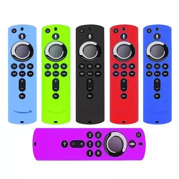 Подходит для Fire TV Stick 4K TV Stick 2GEN Remote Силиконовый чехол Защитный чехол Кожа Firestick Remote Чехол светится в темноте фиолетовый