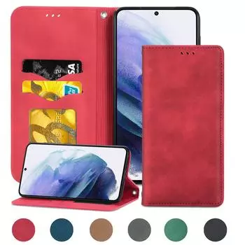 Подходит для Galaxy+224 Чехол для телефона с откидной крышкой, вставка магнитной карты, Note+20 A52, кожаный защитный чехол A81-M60s Note10 Lite серый