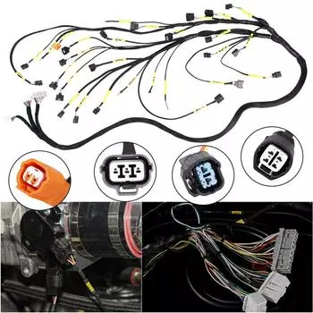 Подходит для K-Swap K20-K24 K-Series EK-EG Civic EP3 2001-2005 Двигатель Conversion Harness Гибкая замена-конверсионная проводка