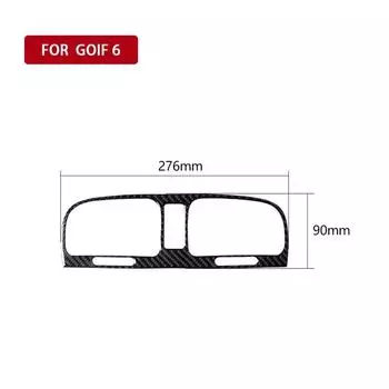 Подходит для VW golf 6 2008-2012 gti R MK6 scirocco 2009-2016 Автомобильные аксессуары из углеродного волокна Промежуточный воздухозаборник наклейка на автомобиль 3D чёрный