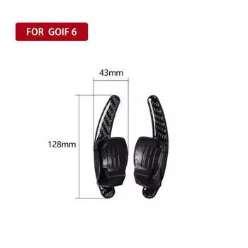 Подходит для VW golf 6 2008-2012 gti R MK6 scirocco 2009-2016 Аксессуары для рулевого колеса автомобиля из углеродного волокна Удлиненные подрулевые переключатели чёрный