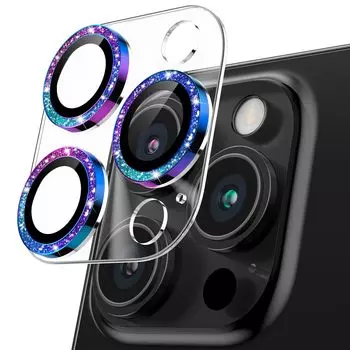 Podick Camera Film для iPhone 16 Pro Max Camera Cover Glitter 9H Закаленное стекло из алюминиевого сплава для iPhone 16 Pro Max Защита камеры от царапин