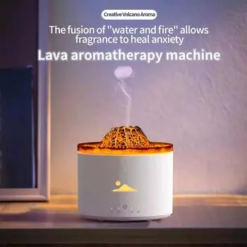Подключите Volcano Aromatic Diffuser 230 мл Холодный туман Ароматерапия Эфирное масло Диффузор 3-скоростной таймер для дома, автомобиля, комнаты Ароматизатор белый