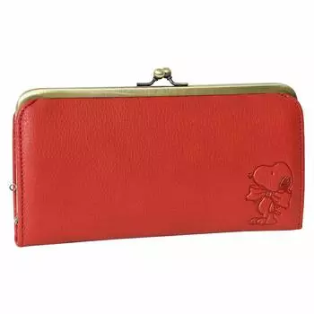 Подлинный длинный кошелек Garcon Coin [Peanuts] Кошелек, женский, кожаный, кошелек, [73271] (красный)