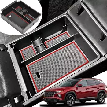 Подлокотник центральной консоли, ящик для хранения вещей, подходит для Hyundai Tucson NX4 Limited 2022 AT и Tucson Hybrid с кнопочной коробкой передач