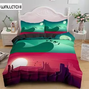 Пододеяльник Fantasy Night King Queen, комплект постельного белья с изображением волшебного неба для детей, подростков и взрослых, со звездным видом, мягкий полиэстеровый пододеяльник EU single(135x200cm)