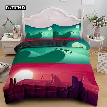 Пододеяльник Fantasy Night King Queen, комплект постельного белья с изображением волшебного неба для детей, подростков и взрослых, со звездным видом, мягкий полиэстеровый пододеяльник US Queen(228x228cm)