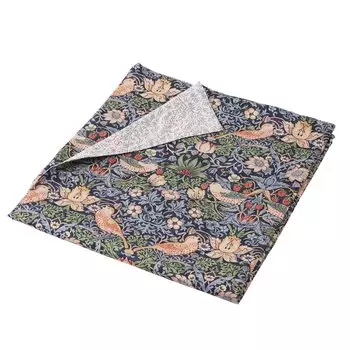 Пододеяльник nishikawa Single Cotton Morris Gallery Strawberry Thief Легко надевать и снимать с помощью быстрых застежек Двусторонний Можно стирать Сделано в Японии тёмно-синий