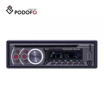 Podofo 12 В CD-плеер 1 Din Универсальный автомобильный MP3-плеер Авторадио Bluetooth FM Автомобильный мультимедийный CD VCD DVD AUX USB Автомобильное радио