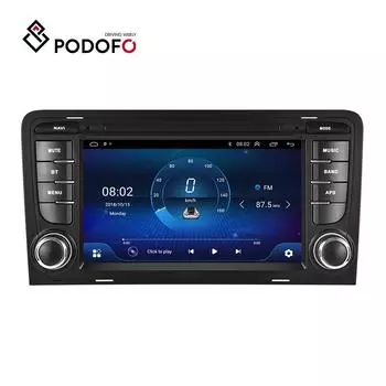 Podofo 7-дюймовый авторадио Android 10.0 RAM 2G + ROM 32G Автомобильный плеер GPS-навигация WIFI Mirrorlink FM Bluetooth-плеер