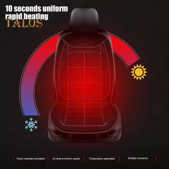 Подогреваемая подушка для автомобильного сиденья с регулируемой температурой, большая зона нагрева, подогреваемый чехол для сиденья для спины, поясницы, бедра белый