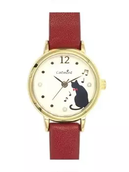 [Подписаться] Часы Catmint Cat Pearl Watch H01421S-1 RD женские красные
