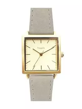 [Подписаться] Часы Fragola Sweatproof Belt Square Case Watch H03321A-1 GD/GY женские серые