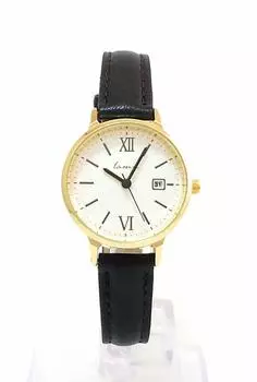 [Подписаться] Часы Lamp Simple Belt с датой H03419A-1 BK женские черные