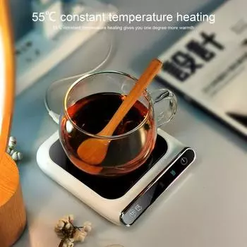 Подставка для подогрева 3-х скоростная USB автоматическая защита от отключения питания 5 В-2 А мини портативная подставка для подогрева кружек для кофе ежедневное использование белый