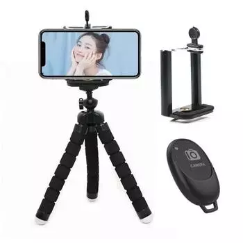 Подставка Гибкий Мини Штатив для iPhone Мини Камера для Huawei Xiaomi Samsung Gopro Фонарик Телефон Штатив Держатель