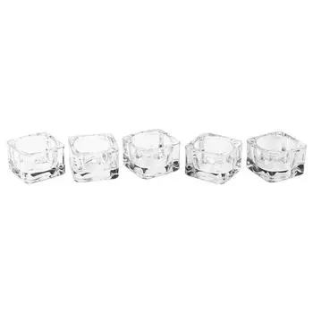 Подсвечник для чайной свечи IKEA GLASIG, прозрачное стекло 20290126, 5x5, 5 шт.,