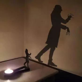 Подсвечник Nosferatu Candle Shadow Tealight Shadow Caster Halloween Horror Candle Holder Decor Party Horror Decor