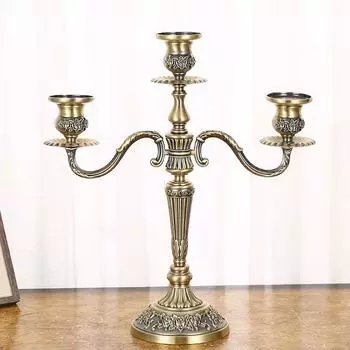 Подсвечник тройной зелёный