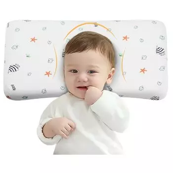 Подушка Adokoo Baby для предотвращения резкого наклона, сгорбленного, корректирует сон, улучшает потоотделение головы, хорошая пена с эффектом памяти, нет подготовки, предотвращает сон