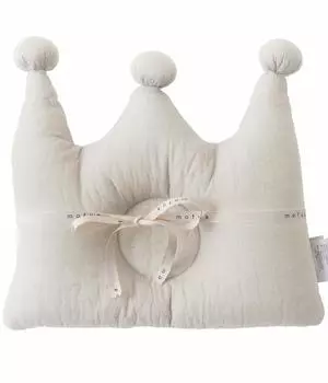 Подушка AQUA Baby Mofua CLOUD Pattern Ivory Bag Cotton Gloss Absorber 32 x 28 см Стеганая детская подушка для защиты от деформации головы в подарок