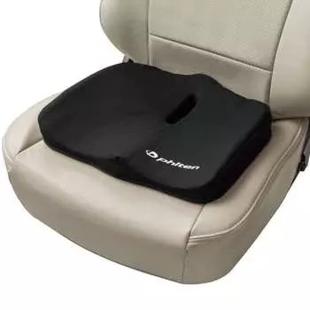 Подушка для бедер BONFORM Phiten GEL Aqua Titanium Cushion 43 x 36 см, черного цвета, рассеивает давление тела/поглощает удары, хорошо пропускает воздух и не забивается